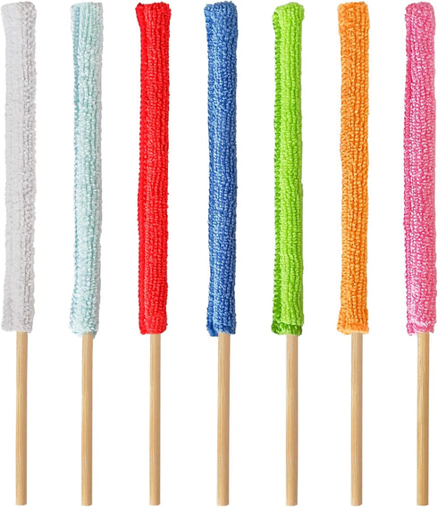 28Pcs Microfiber Detail Duster Sticks, Mini Cleaning Tool for Fan Blades, AC Vents, and Small Spaces