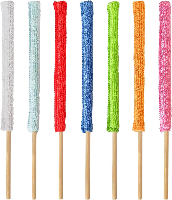 28Pcs Microfiber Detail Duster Sticks, Mini Cleaning Tool for Fan Blades, AC Vents, and Small Spaces