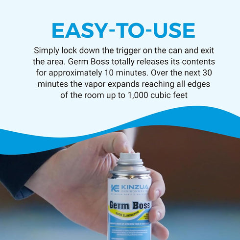 Germ Boss Strong Odor Eliminator, Fast-Acting Cleaning & Deodorizing Fogger, 6 oz, Covers 1,000 cu ft