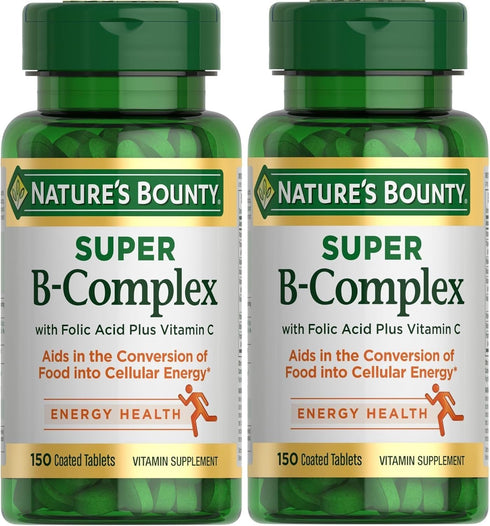 Nature's Bounty Super B Complex with Vitamin C & Folic Acid, Immune