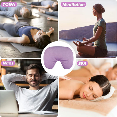 Atsuwell Sinus Mask, Warm Cold Compress Eye Mask for Dry Eyes, Microwavable Face Heating Pad for Migraines, Stress