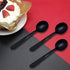 100 Pcs Heavy Duty Recyclable Spoon, Individually Wrapped Catering Dessert Utensils (Black)