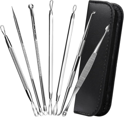 Teenitor 7 in 1 Pimple Popper Tool Kit, Blackhead Remover, Pimple Extractor, Comedone Extractor for Face