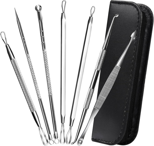Teenitor 7 in 1 Pimple Popper Tool Kit, Blackhead Remover, Pimple Extractor, Comedone Extractor for Face