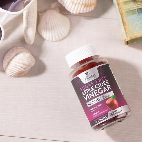 Nature's Nutrition Apple Vinegar Gummy for Weight Loss 1000mg - Vegan ACV Gummies for Detox & Cleanse, 60 Gummies