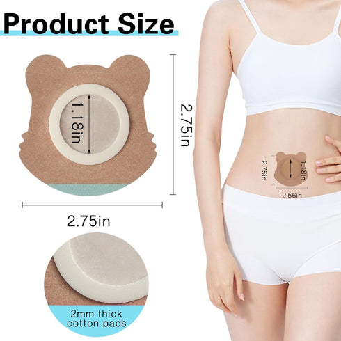 JayruiMice 50 Count Pack Value Disposable Castor Oil Patches, Leak-Proof Adhesive Patches for Stomach, Joints
