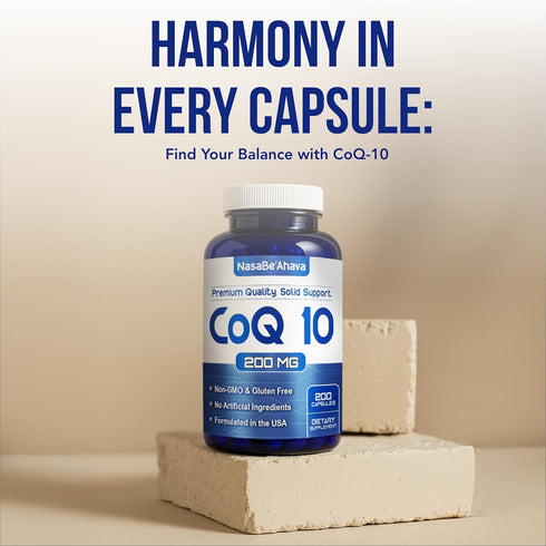 CoQ10 200mg Capsules | Vegan Friendly Coenzyme Q10 Supplement, Easy Absorption Ubiquinone for Skin, Heart, Energy