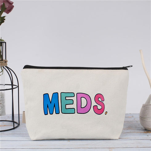 ZOCIGIFTS Medication Bag Travel Pill Organiser | Compact Cosmetic First Aid Kit, Perfect Health Gift, Small Cotton