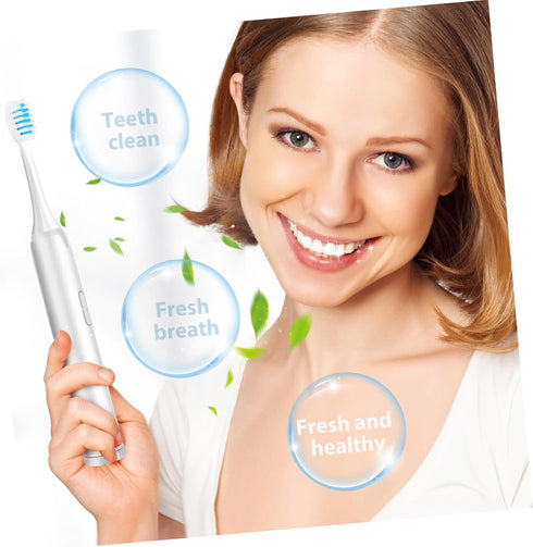 Waterproof Sonic Electric Toothbrush for Adults - Non-Rechargeable with Soft Brush Heads for Effective Daily Cleaning