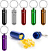 Small Travel Pill Container Holder Keychain - 7 Pack Portable Mini Waterproof Pill Case for Purse & Outdoor Travel