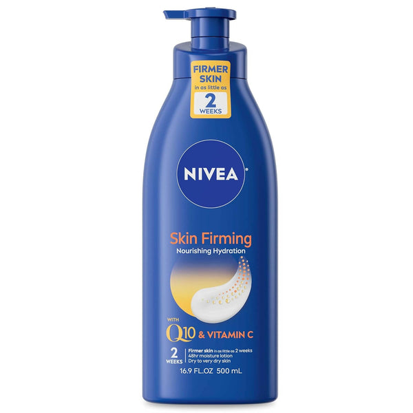 NIVEA Skin Firming Nourishing Hydration Body Lotion, 16.9 Fl Oz Pump Bottle