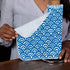Reusable Paper Towels Roll - Washable Cotton Flannel Towels with Cardboard Roll, Fits on All Holders, Waves, 12 Towels
