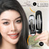RC ROCHE ORNAMENT 6 Pcs Flat Lay Down Hair Clips - Durable Plastic Side Slide for Women Styling, Medium Black