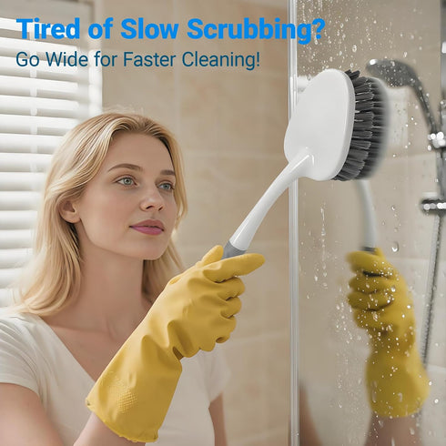 SSINBOANGI 2 Pack Set Heavy Duty Scrub Brush with Hard Bristle, Cleaning Brush Designed for Bathroom, Shower, Bathtub