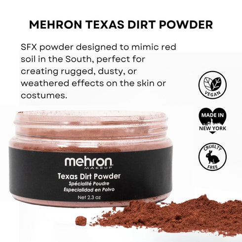 Mehron Makeup Special Effects Powder - 2.3 Ounce, Texas Dirt