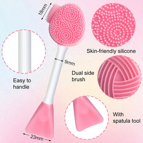 Silicone Face Scrubber, Exfoliating Lip Brush, Cleansing Brush for Makeup Removal, Blackhead Skin Care Tool