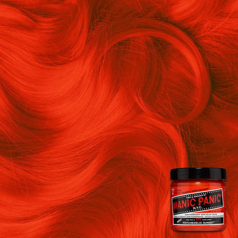 MANIC PANIC Classic Psychedelic Sunset Semi Permanent Hair Color, Neon Orange, 4oz, Vegan & Cruelty-Free