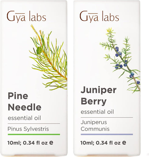 Pine Needle Oils for Diffuser & Juniper Essential Oil for Skin Set