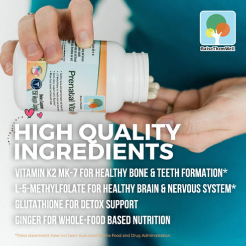 Prenatal Multivitamin with Methylfolate, K2 MK-7, Glutathione & Iron, 150 Veggie Capsules