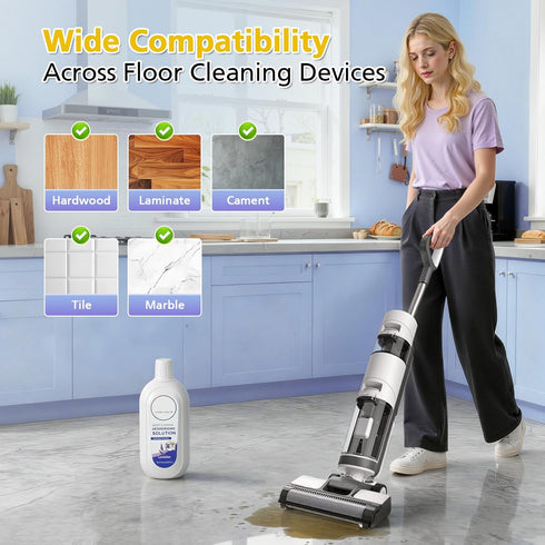VILLAPOOL 2 Pack S3 S5 S6 S7 S9 (33.8 OZ) Floor Cleaning Solution for Tineco, Lavender Scent, Deep Cleans Multiple Hard