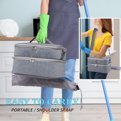 Portable Organizer Storage Bag for Electric Spin Scrubber Cleaning Brush, Carry Case for Bathroom Floor Windows