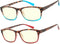 Success Eyewear Computer Glasses Set of 2 Pairs, Anti Glare Spring Hinge, Ombre Color for Men and Women