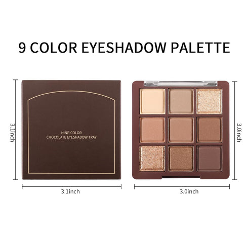 Erinde 9 Colors Eyeshadow Palette, Highly Pigmented Matte Shimmer Glitter Eye Shadow Makeup, Waterproof