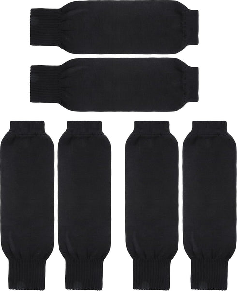 Jxiwfvl 3 Pairs Soccer Shin Guards Sleeves Youth, Leg Sleeve Socks, Elastic Grip