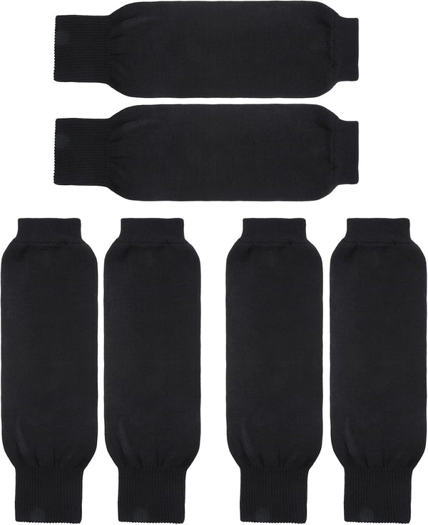 Jxiwfvl 3 Pairs Soccer Shin Guards Sleeves Youth, Leg Sleeve Socks, Elastic Grip