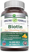 Amazing Formulas Biotin Fast Dissolving 10000MCG - 60 Tablets, Citrus Flavor, Non-GMO, Gluten-Free