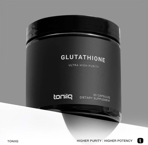 Toniiq Ultra High Strength Glutathione Capsules - 1000mg Concentrated Formula, 60 Capsules