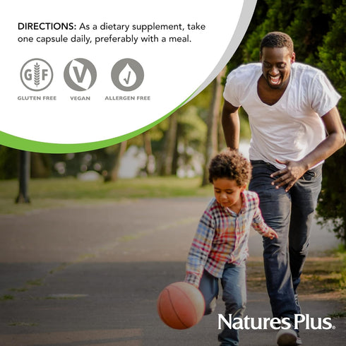 Natures Plus Super B50-90 Vegetarian Capsules, High Potency B Complex Vitamin Supplement