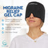 2 Pack Migraine Relief Cap Ice Head Wrap, Hot/Cold Gel Head Ice Pack with Face and Eye Mask for Headache Relief