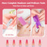 MORGLES Nail Files and Buffers Kit, 6 Pcs 100/180 Grit Files, Rectangular Buffer Blocks and 2 Brushes