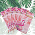 Elwish 24pcs Plastic Drawstring Flamingo Treat Bags for Birthday Party, Wedding, Baby & Bridal Showers