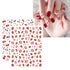 JMEOWIO 12 Sheets Fruit Nail Art Stickers Decals Self-Adhesive Strawberry Watermelon Lemon Nail Supplies