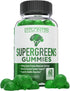 Supergreens Gummies, Daily Green Superfoods Supplement with Spinach, Broccoli, Moringa, 60 Gummies