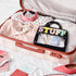 Chenille Letter Clear Makeup Bag, Preppy Cosmetic Bag with Zipper, Waterproof Travel Toiletry Bag for Women and Girls