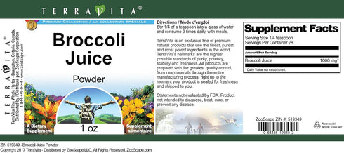 Terravita (1 oz, 519349) Broccoli Juice Powder ZIN: