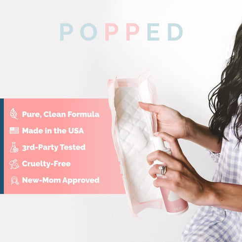 POPPED Witch Hazel Foam with Aloe, Perineal Healing Foam for Postpartum Care, Relieves Pain and Swelling After Birth