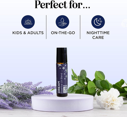 Sleep Essential Oil Roll On - Pure Lavender & Roman Chamomile Aromatherapy Roller for Restful Sleep (1-Pack)