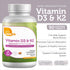 Zahler Vitamin D3 & K2 Chewable Supplement (90 Count), Certified Kosher for Calcium Absorption & Immune Support