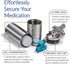 Slim Single Chamber Keychain Pill Holder - Waterproof Stainless Steel Pill Case, Compact with Customizable Chambers