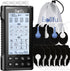 Belifu 4 Channel TENS EMS Unit, 24 Modes, Rechargeable Electric Pulse Massager for Pain Relief Therapy (Black)