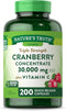 Nature's Truth Cranberry Concentrate plus Vitamin C Pills | 30,000mg | 200 Capsules - Non-GMO & Gluten Free Supplement