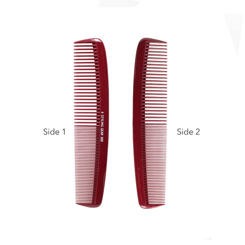 No. 300 Large Comb, 8.5" Specialty Hair Styling & Cutting Comb for Barbers and Stylists, Burgundy 1 Pc.