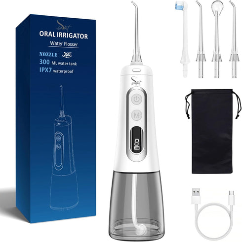 Sadat Cordless Flosser, Oral Irrigator, Portable Water Flosser for Teeth Cleaning and Flossing, Plaque Remover
