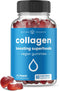 Collagen Boosting Gummies for Natural Collagen Production, Vegan Pectin Supplements Chews for Hair, Skin, Nails, Joint