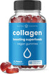 Collagen Boosting Gummies for Natural Collagen Production, Vegan Pectin Supplements Chews for Hair, Skin, Nails, Joint