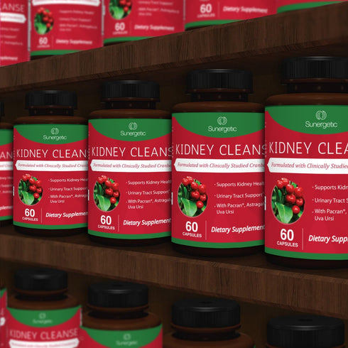 Powerful Kidney Cleanse Supplement with Cranberry Extract - 60 Vegetarian Capsules for Healthy Kidneys & Urinary Tract